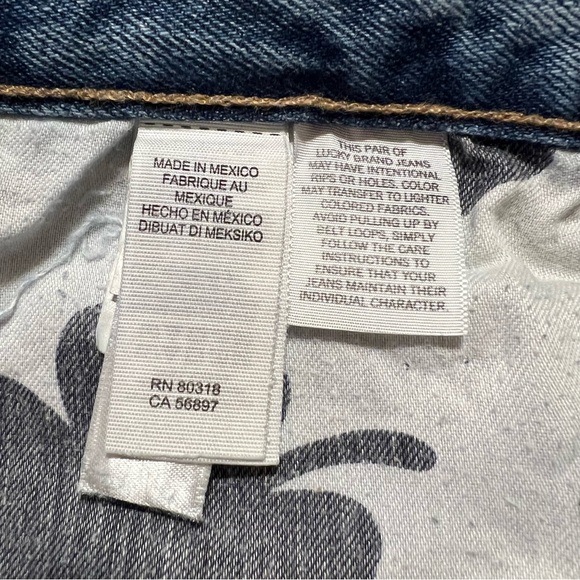 Lucky Brand The Boyfriend Short Distressed Cut-off Blue Jean Shorts Size 8/29 - Picture 6 of 10